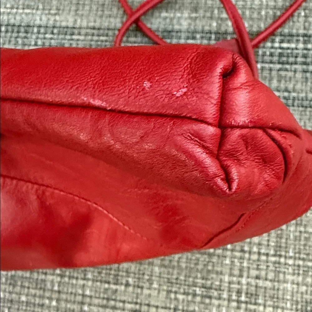 Chic Red Leather Clutch